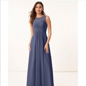 Azazie Gigi bridesmaid dress in Stormy color